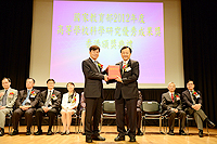 CUHK receives four Higher Education Outstanding Scientific Research Output Awards (Science and Technology) from the Ministry of Education (MoE) in 2012. Prof. Benjamin W. WAH, Acting Vice-Chancellor, CUHK, represents the University to receive the award certificate from Dr. DU Zhanyuan, Vice-Minister of MoE